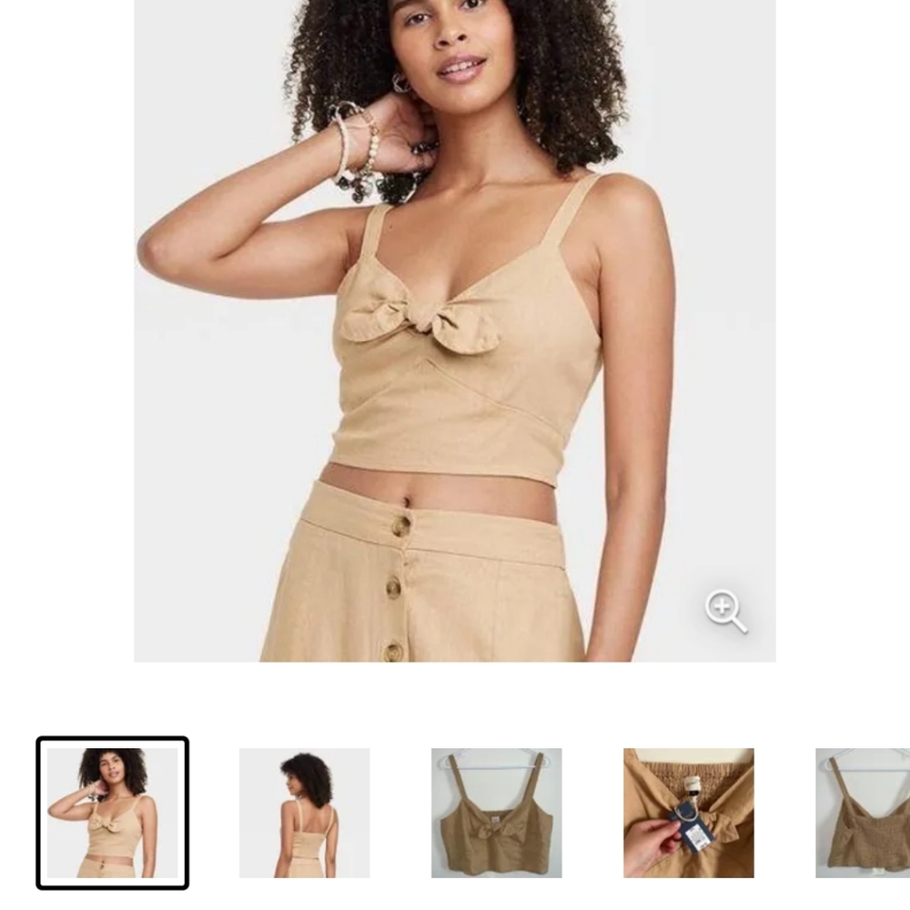 XXL beige crop top nwt